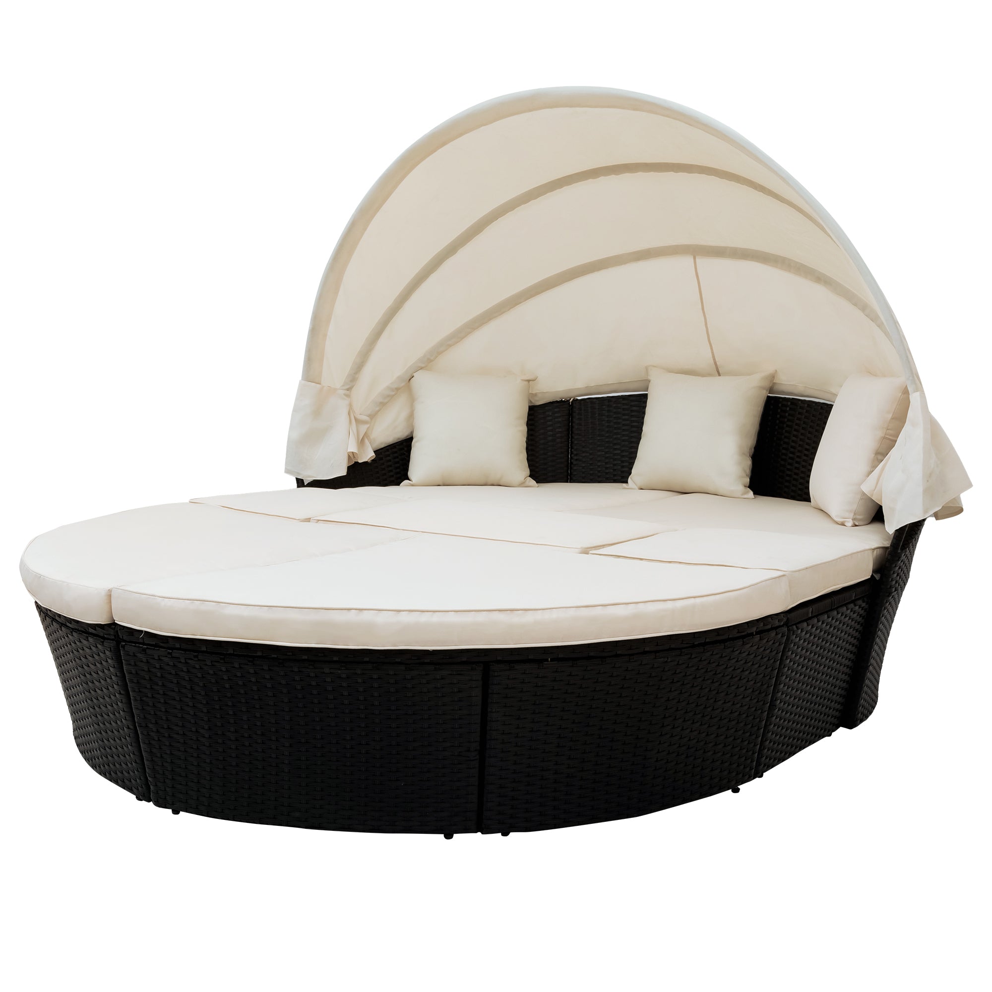 Outdoor Rattan Daybed Sunbed Set