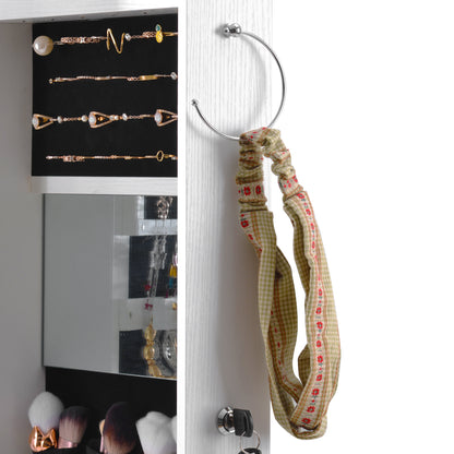 Fashion Simple Jewelry Storage Mirror Cabinet With LED Lights