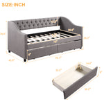 Upholstered daybed with Two Drawers