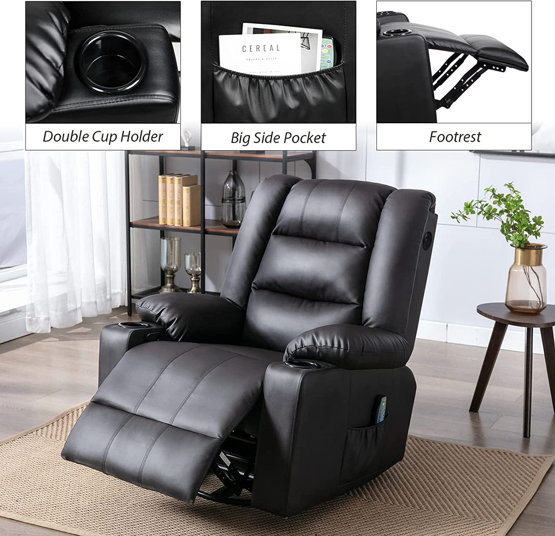 ComHoma Massage Recliner Chair with Speaker WMT