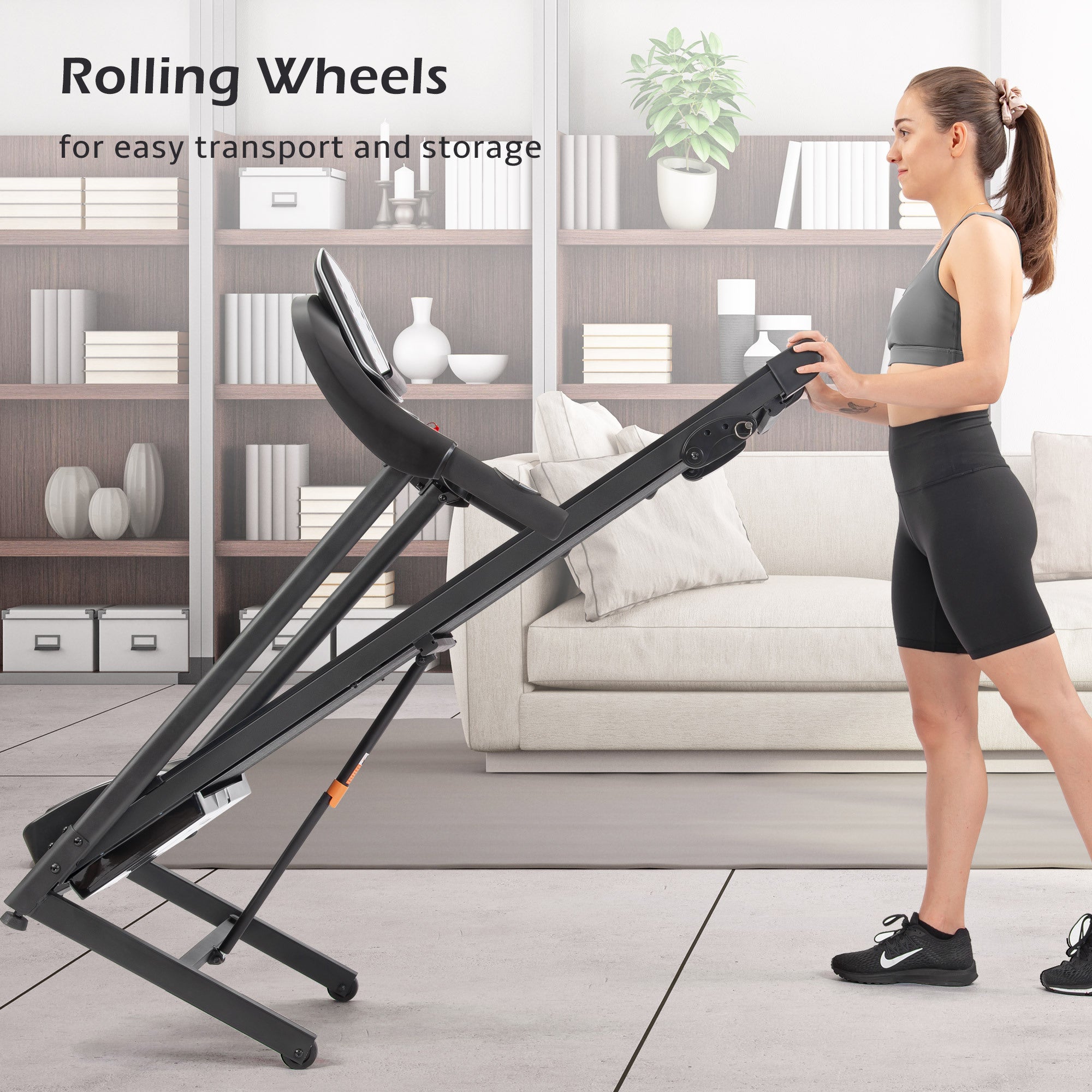 Electric Folding Treadmill with Speakers // Black