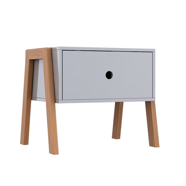 Bamboo frame bedside table Grey