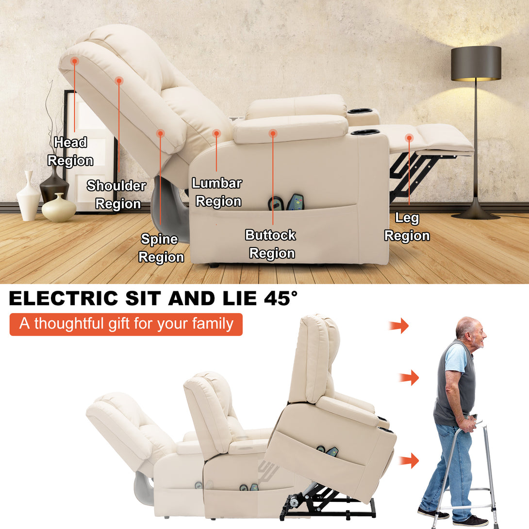 ComHoma Power Lift Massage Recliner Chair WMT H7135