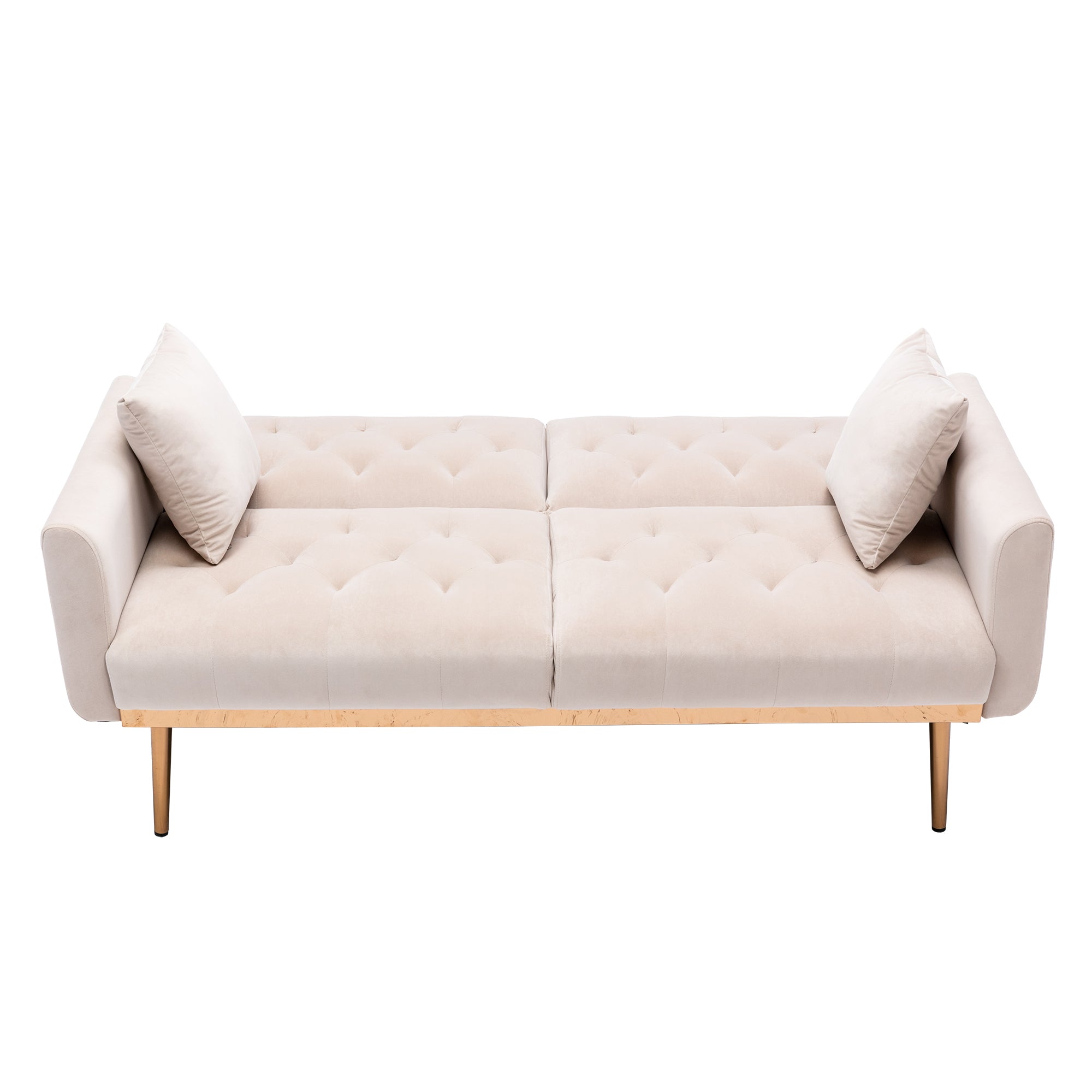 Giga Loveseat Sofa With Rose Gold Metal Feet