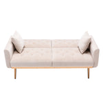 Loveseat Sofa With Rose Gold Metal Feet