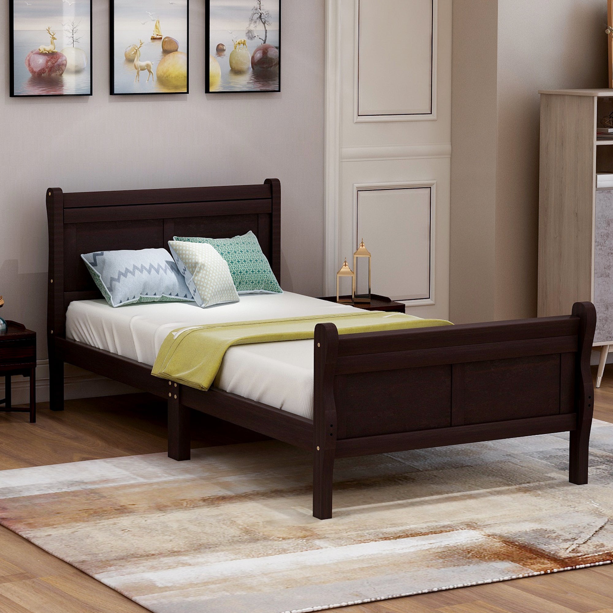 Wood Platform Twin Bed Frame