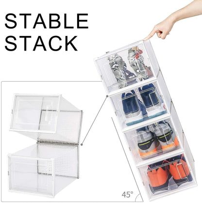 Foldable Storage Shoe Box (6 Pack X-Large)