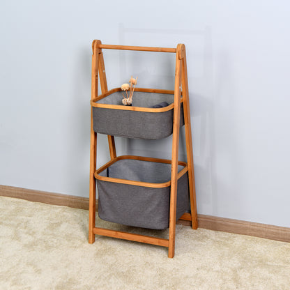 2-Tier Storage Bamboo Rack