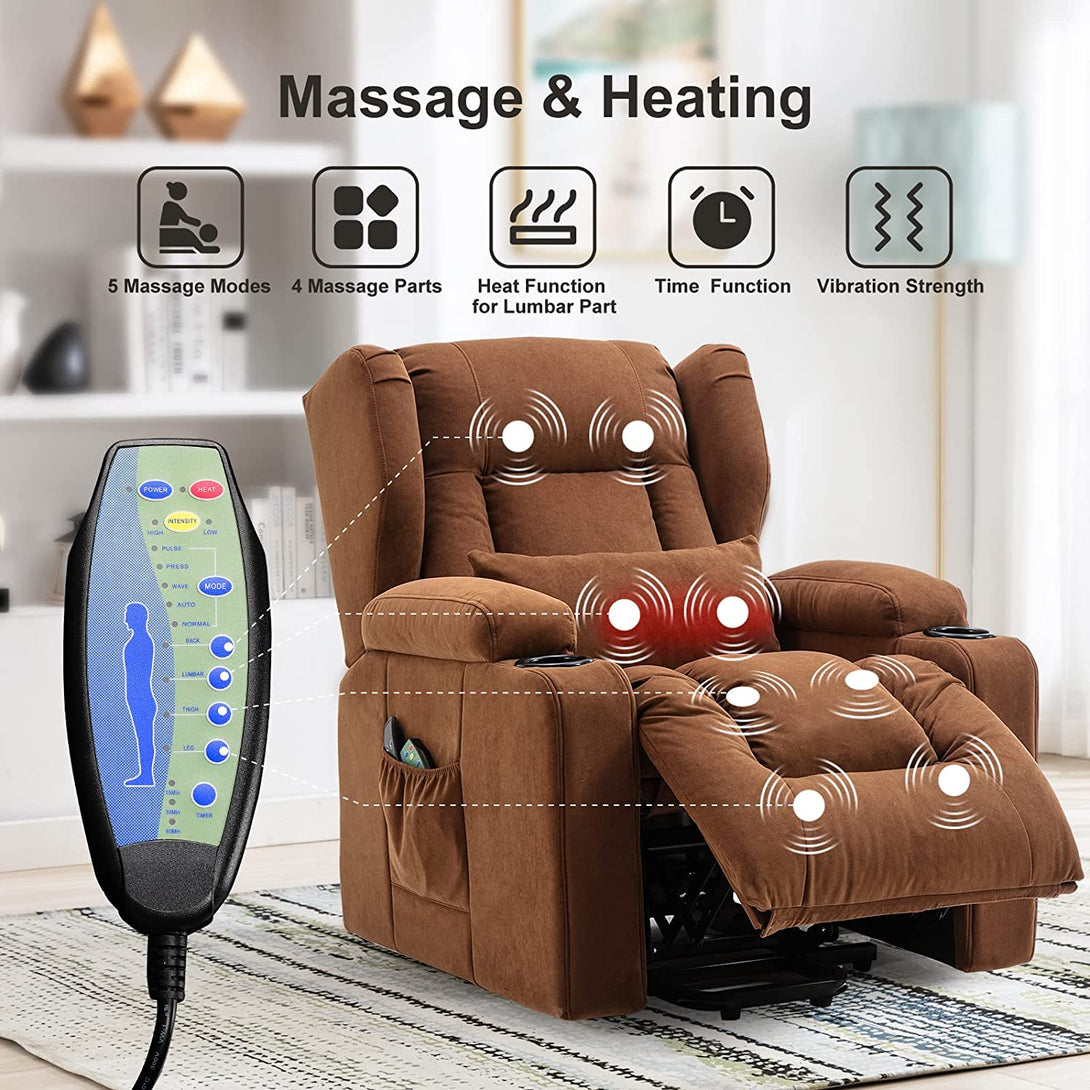 Comhoma Power Lift Recliner Sofa with Heated Massage WMT H1150