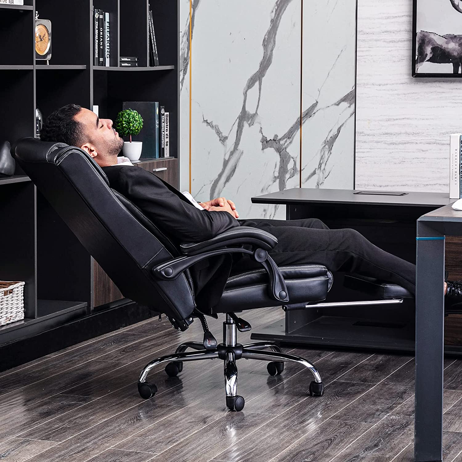 COMHOMA Office Chair with Footrest CH8252