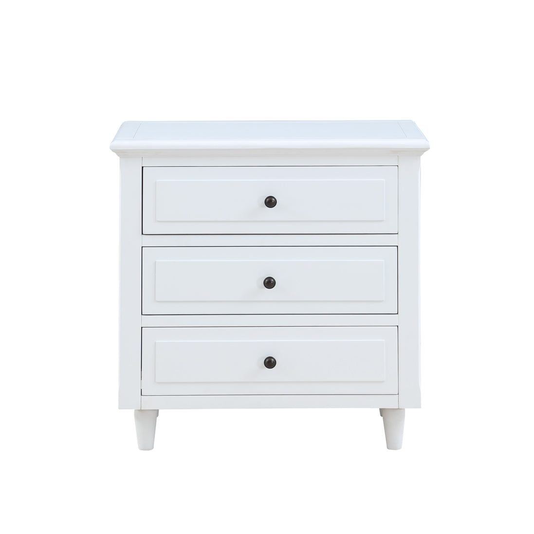 3-Drawer Wood Nightstand