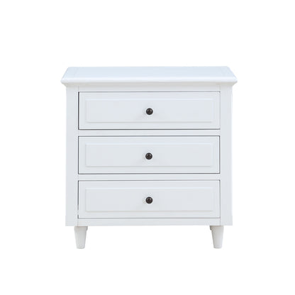 3-Drawer Wood Nightstand