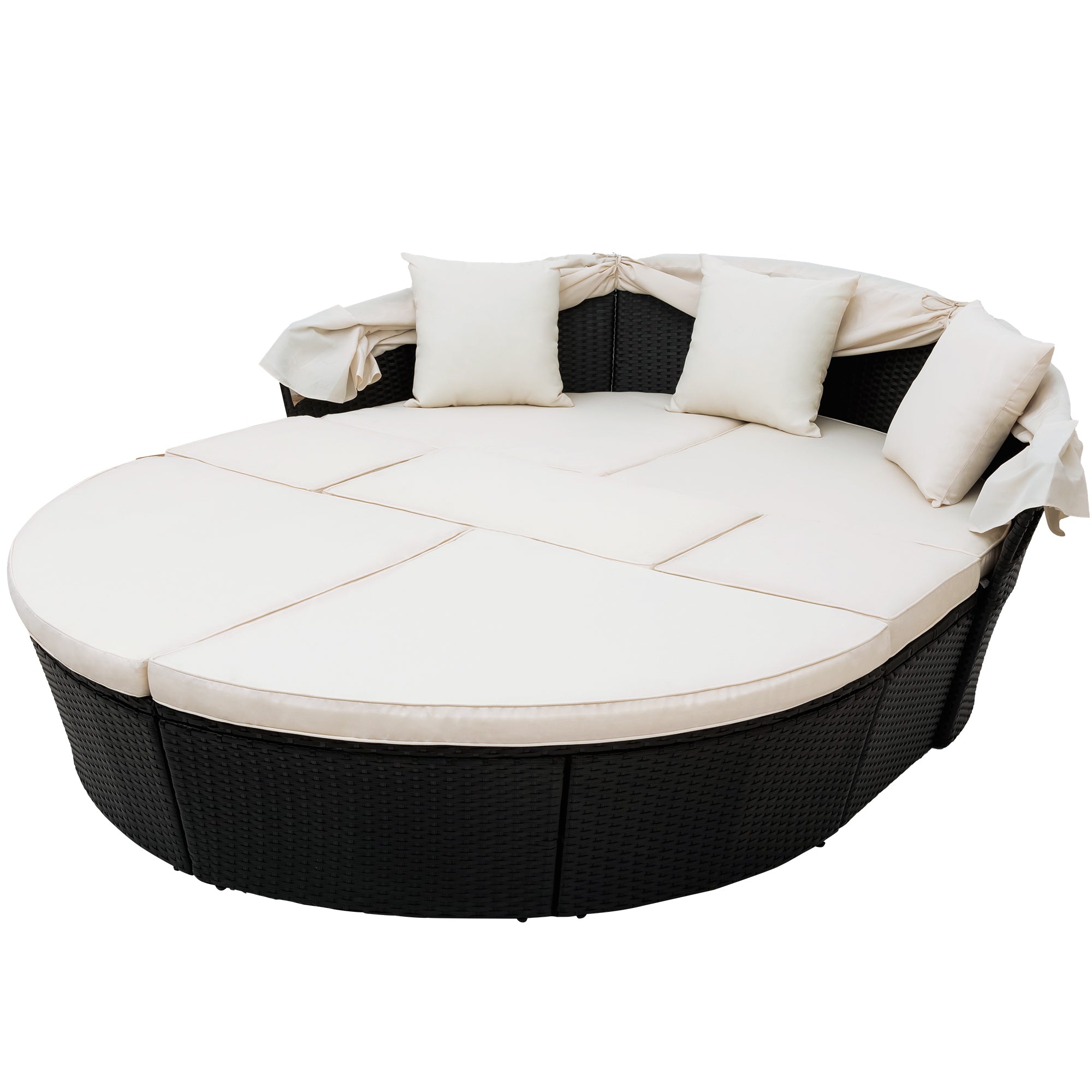 Outdoor Rattan Daybed Sunbed Set