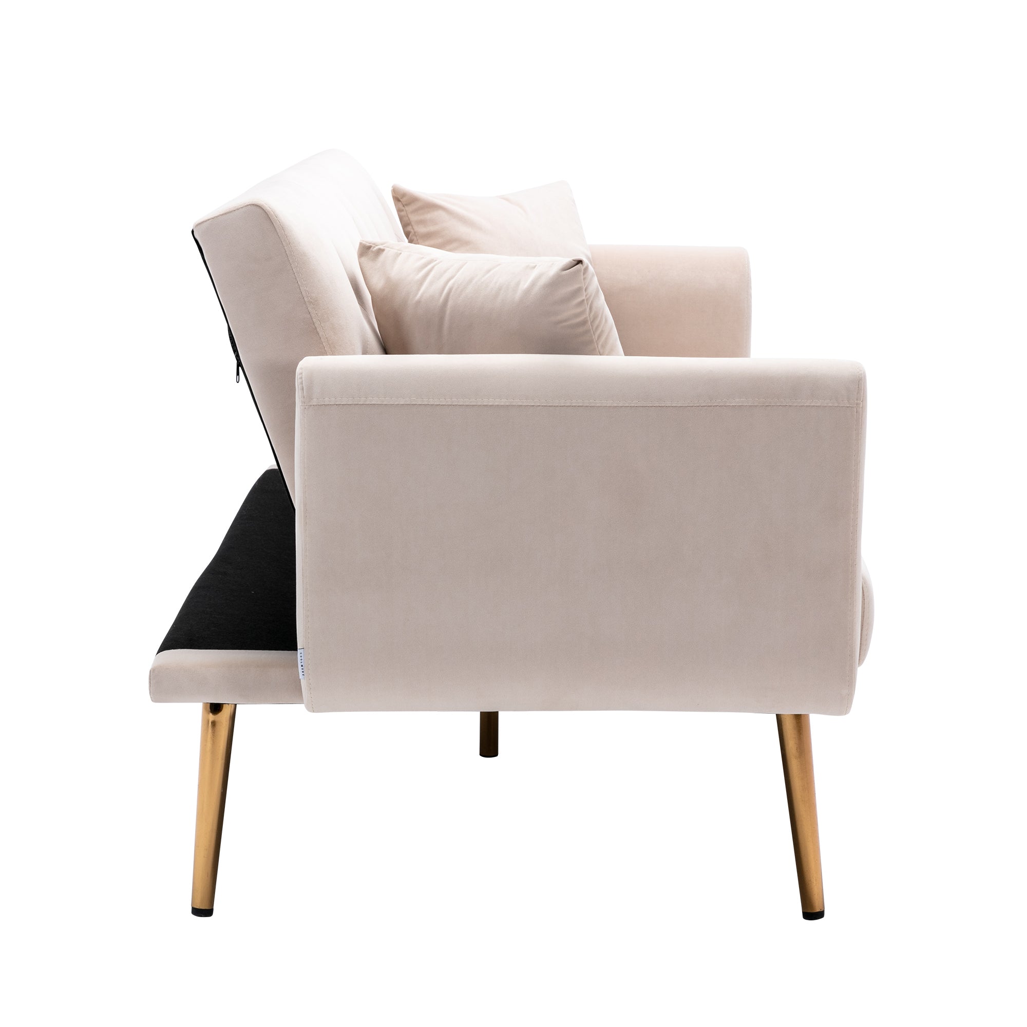 Giga Loveseat Sofa With Rose Gold Metal Feet