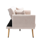 Loveseat Sofa With Rose Gold Metal Feet