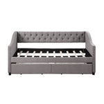 Upholstered daybed with Two Drawers