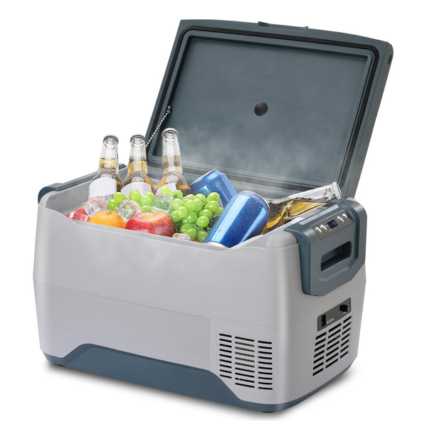 Car Fridge Portable Freezer Cooler with 12/24V DC, Travel Refrigerator