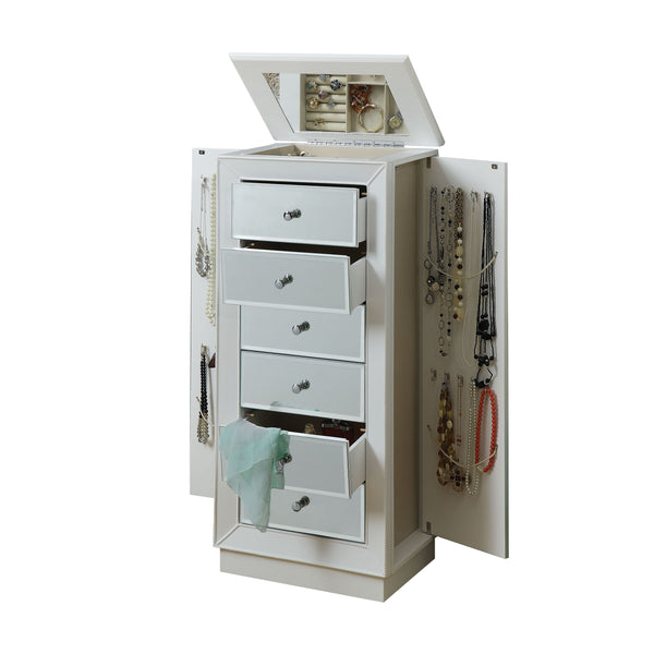 Talor Jewelry Armoire in White