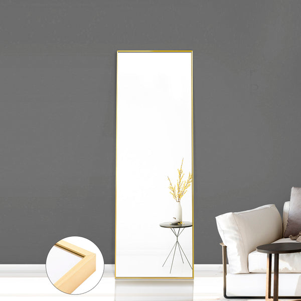 59" x 15.7" Full Length Mirror Golden Aluminum