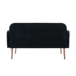 Black Velvet Loveseat Sofa