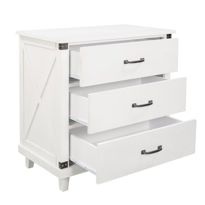 Modern Bedroom Nightstand White