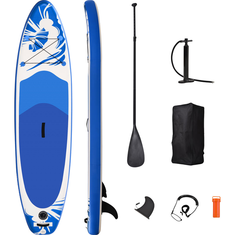 Inflatable Stand Up Paddle Board 10' x 30'' x 6'' Ultra-Light SUP, Non-Slip Deck, Premium SUP Accessories, Bottom Fin for Paddling, Leash, Hand Pump and Backpack, Youth & Adult Standing Boat
