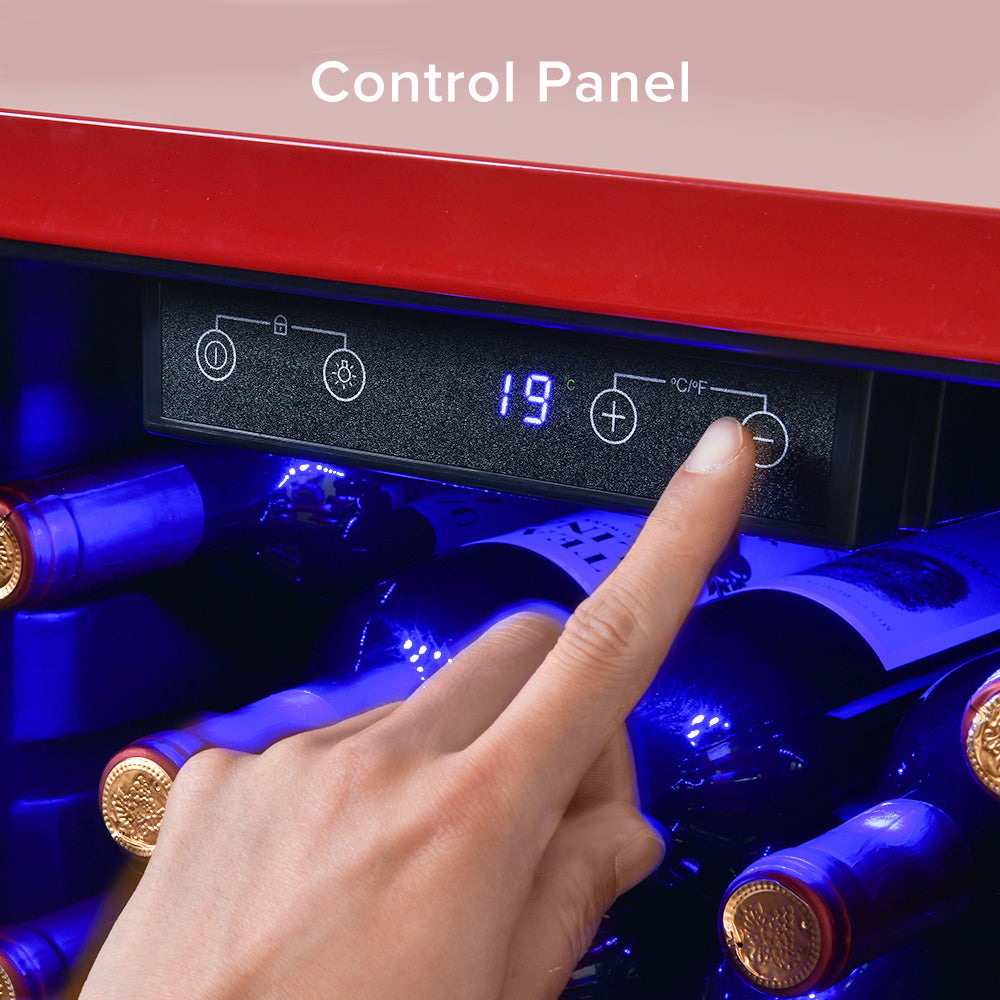 Countertop Freestanding Wine Cellars Red
