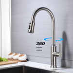 Pullout Spray Kitchen Faucet // NS01-White