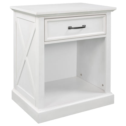 Modern Wooden Nightstand White