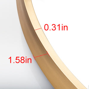 32" Wall Circle Mirror Golden