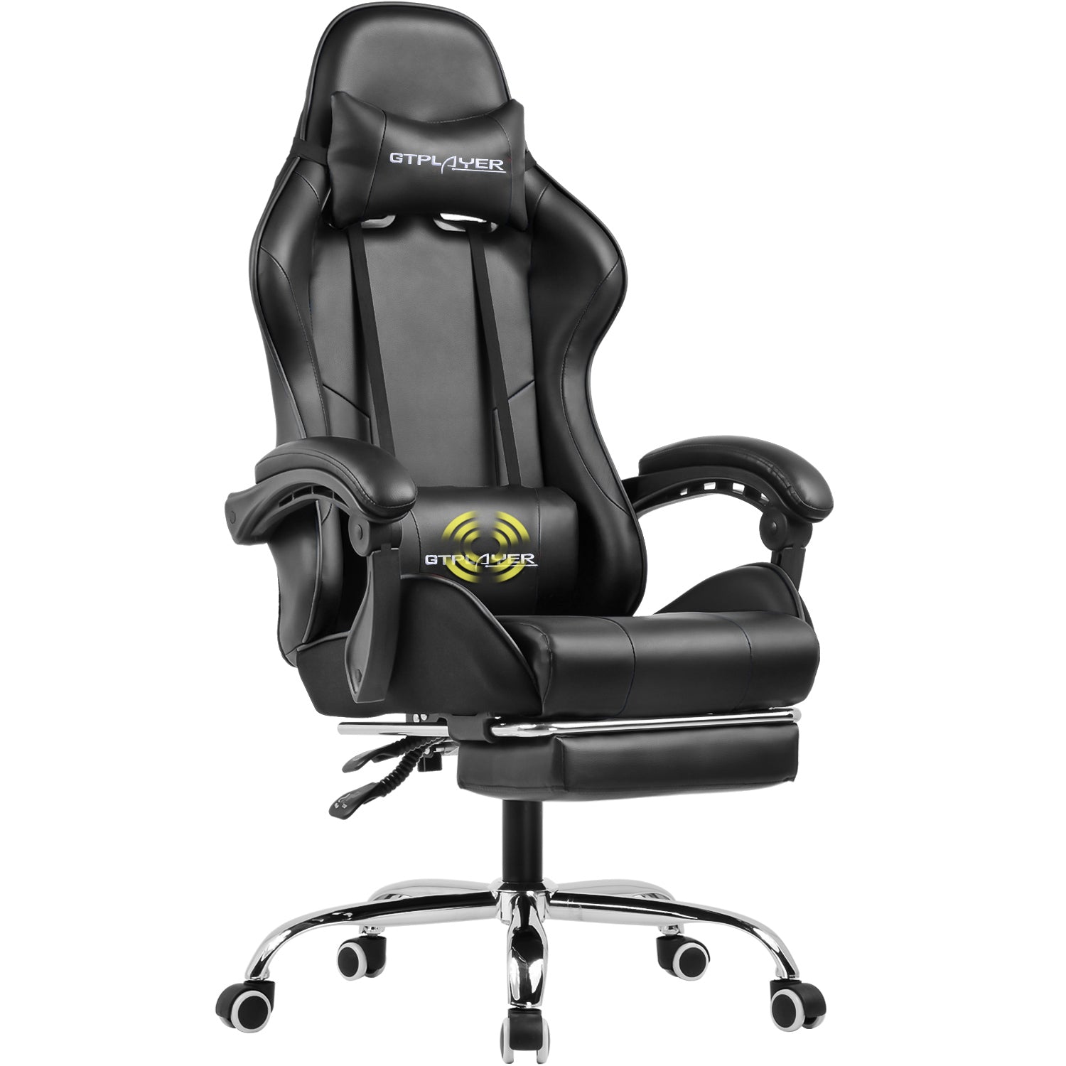 GTPLAYER Gaming Chair with Footrest and Lumbar Support, Height Adjustable GT800A