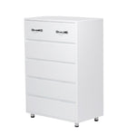 Six drawer side table-white