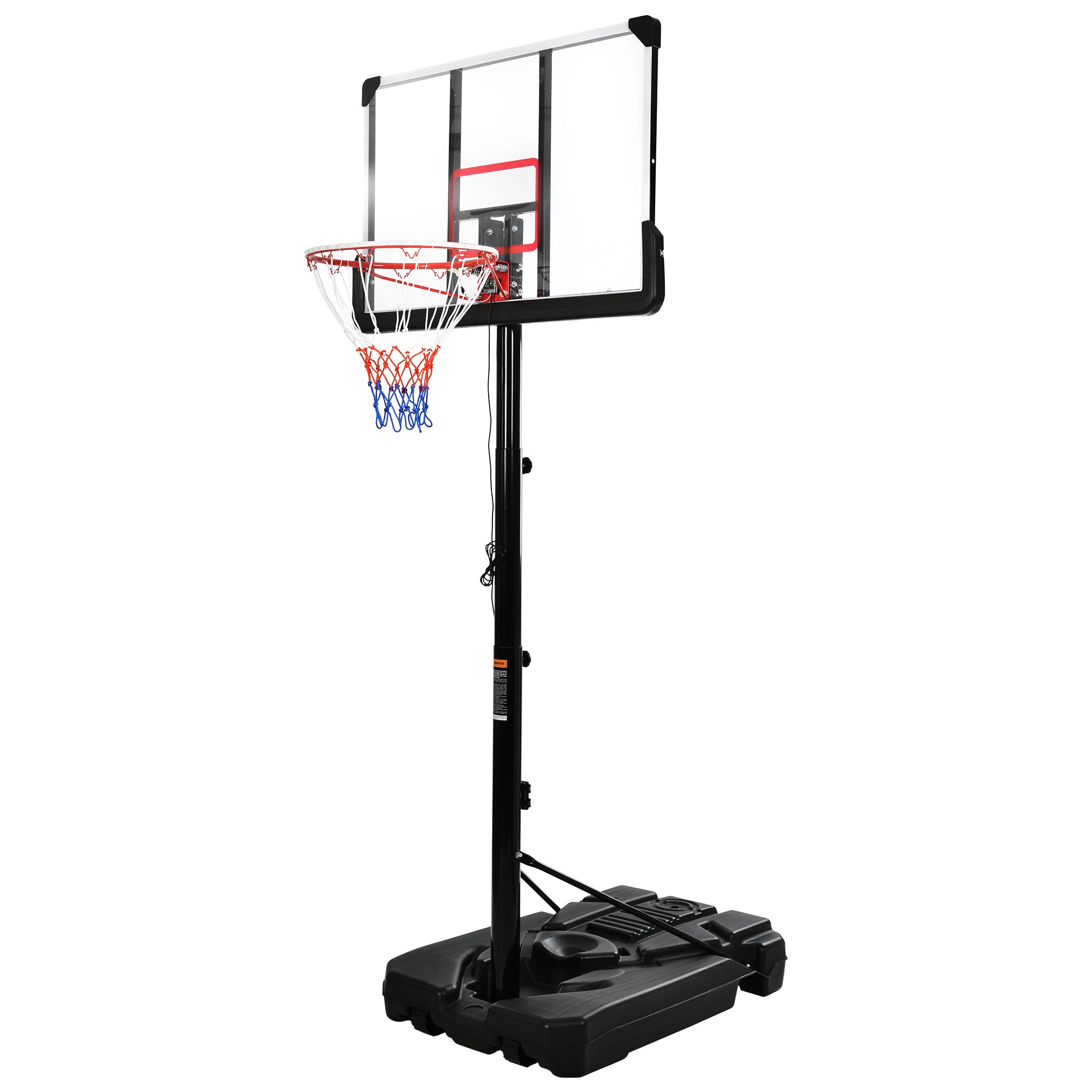 Portable Basketball Hoop Basketball with LED Lights, Black