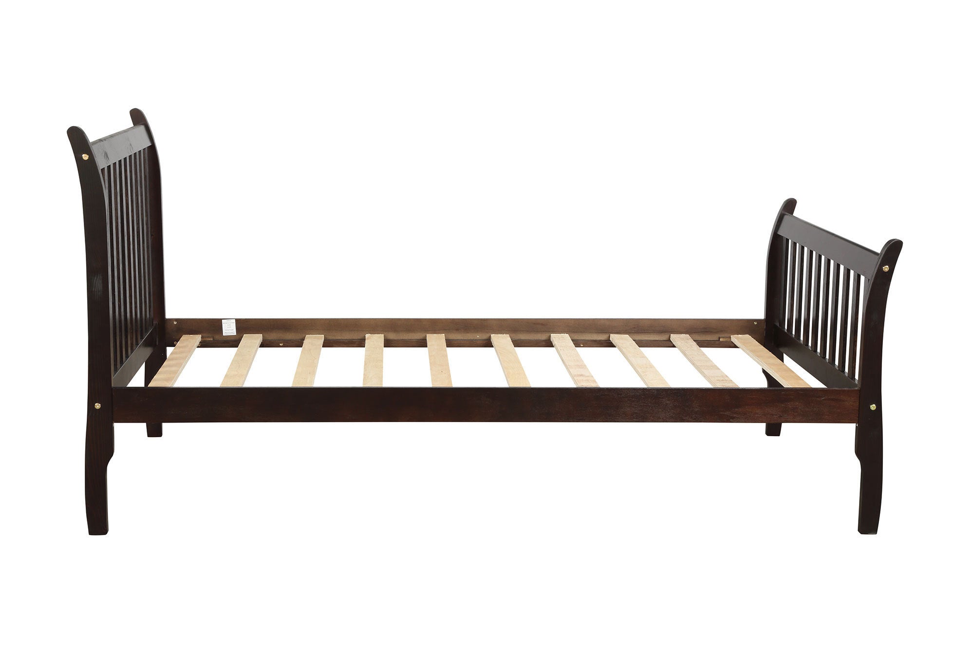 Wood Platform Twin Bed Frame Mattress Foundation  (Espresso)