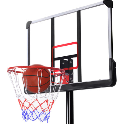 Portable Basketball Hoop Basketball with LED Lights, Black