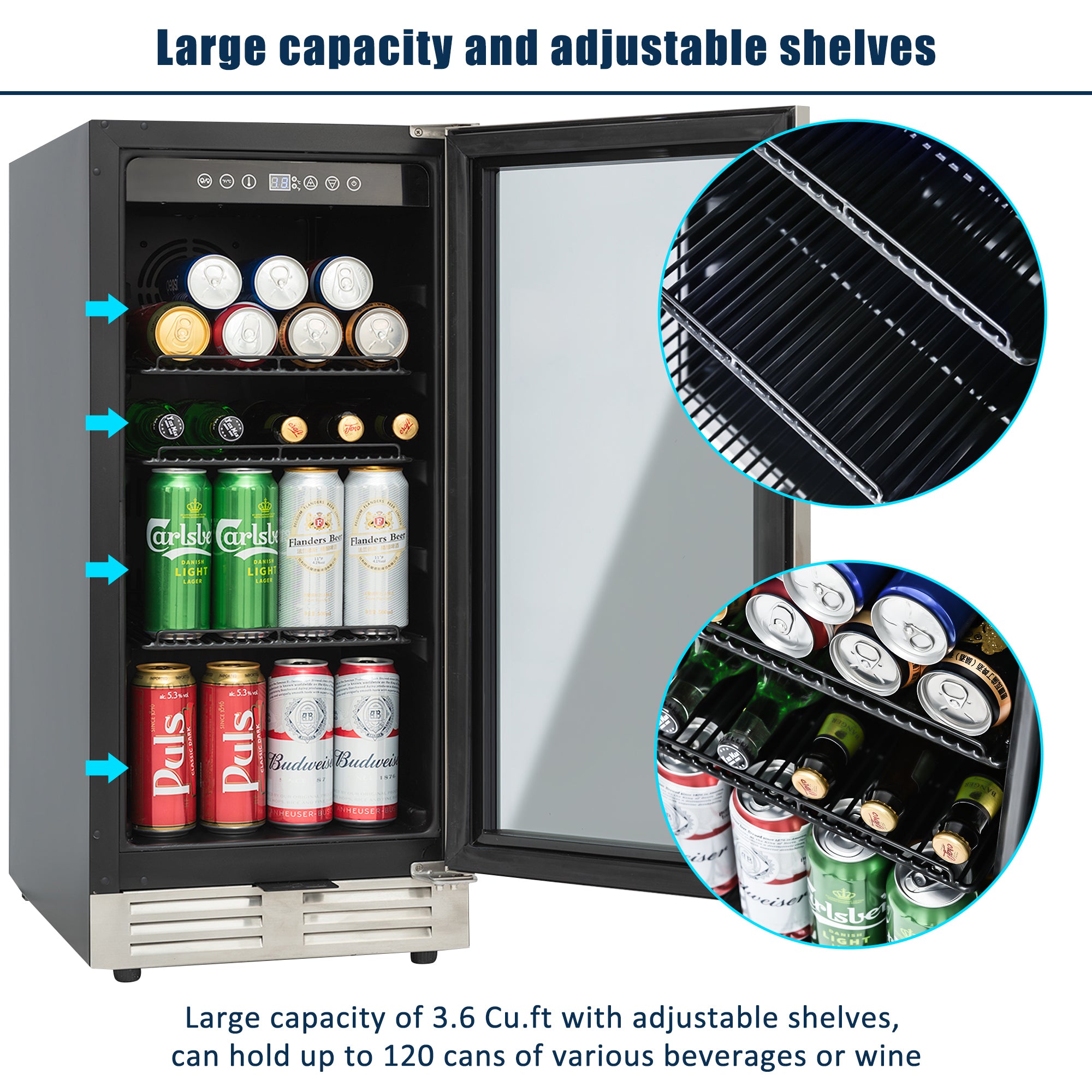 Built-in and Freestanding 15" Mini Beverage Refrigerator