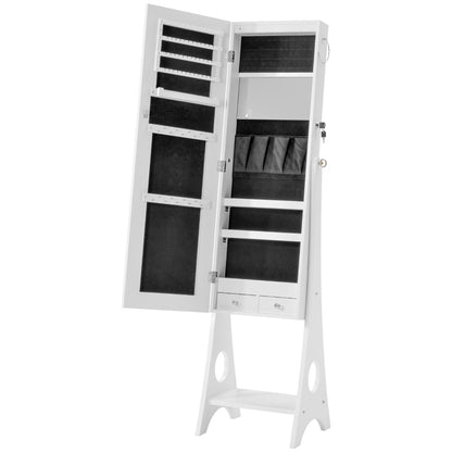 Fashion Simple Jewelry Storage Mirror Cabinet With LED Lights