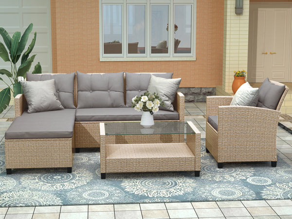 U-STYLE Outdoor, Patio Furniture Sets (4Pcs)