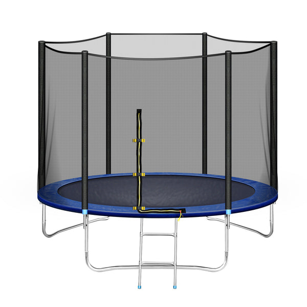 Outdoor Trampoline with L-zipper 10FT, Blue