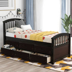 Twin Size Platform Storage Bed with 6 Drawers