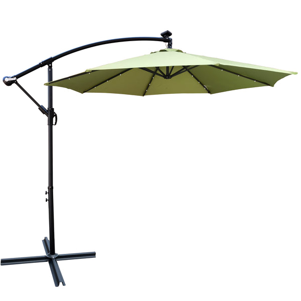 Outdoor Patio Umbrella Solar Powered LED Lighted Sun Shade