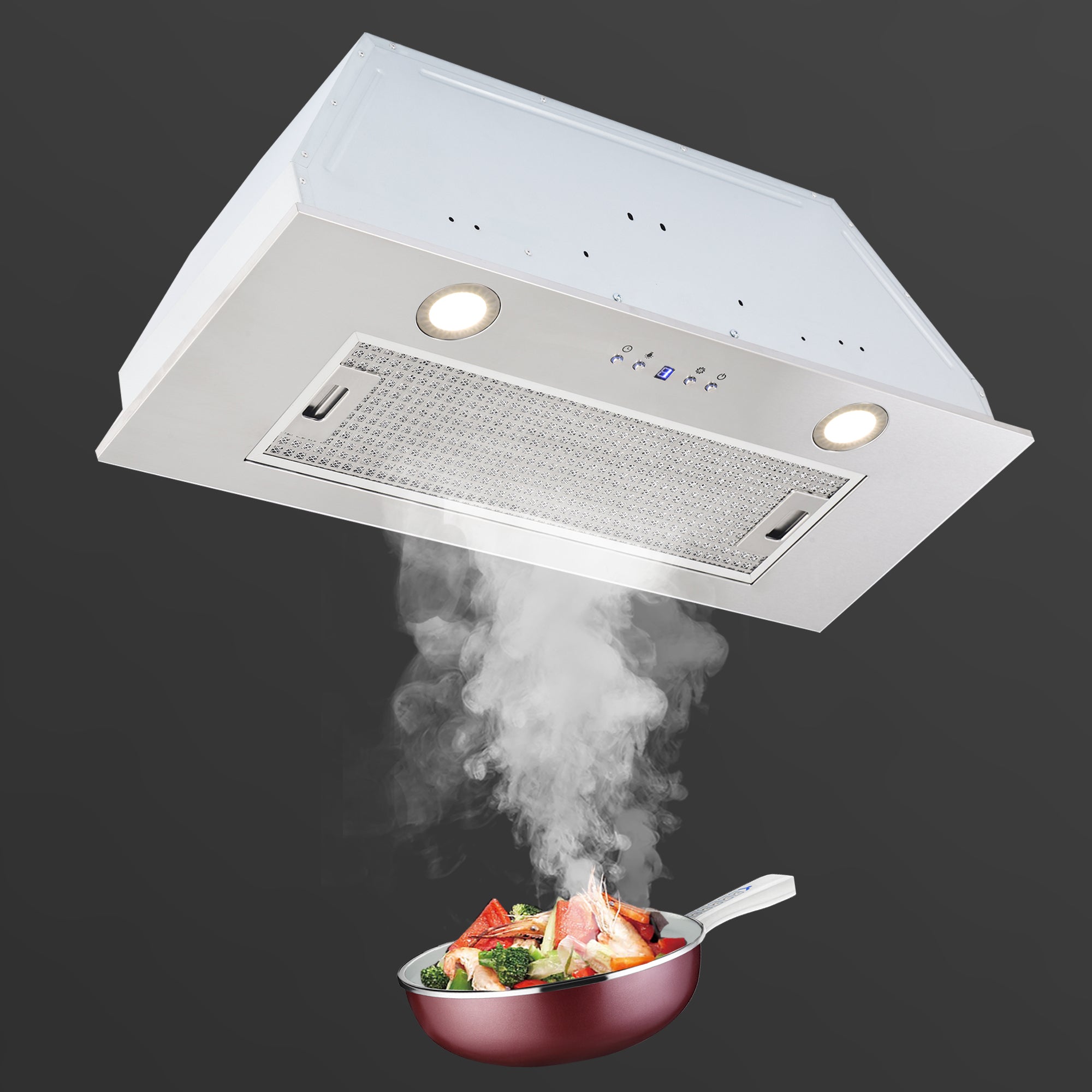 Built-in Kitchen Range Hood with LED Lamps
