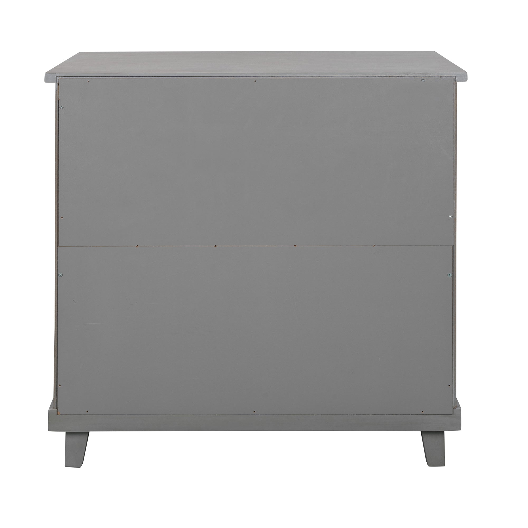 Modern Bedroom Nightstand with 3 Drawers Gray