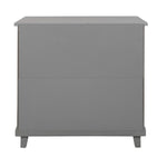 Modern Bedroom Nightstand with 3 Drawers Gray
