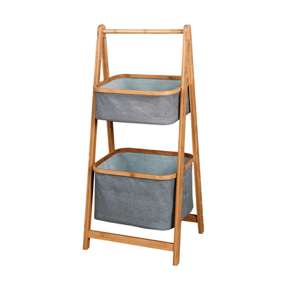 2-Tier Storage Bamboo Rack