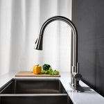 Pullout Spray Kitchen Faucet // NS03-White