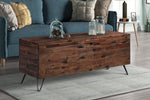 46" Acacia Wood Storage Trunk