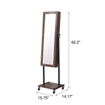 Standing jewelry cabinet with LED Lights
