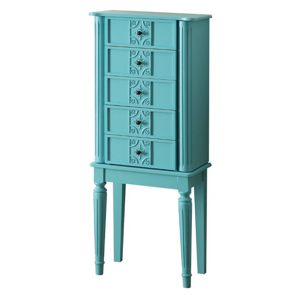 Jewelry Armoire in Light Blue