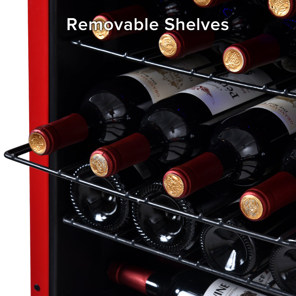 Countertop Freestanding Wine Cellars Red